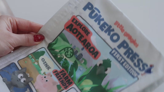 Pūkeko Press sensory toy being handled and explored in video